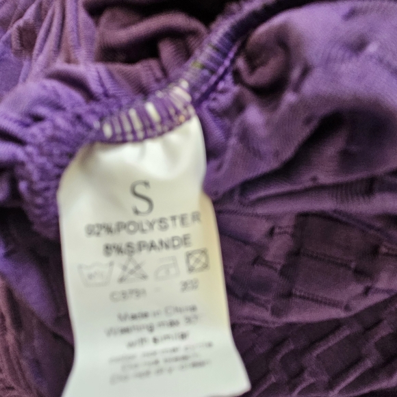 Purple Tick Tock Leggings Sz Small - Picture 6 of 7